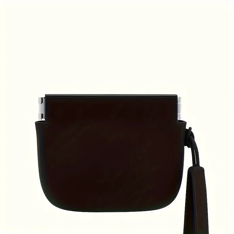 Black silicone pet training pouch for snacks and treats.